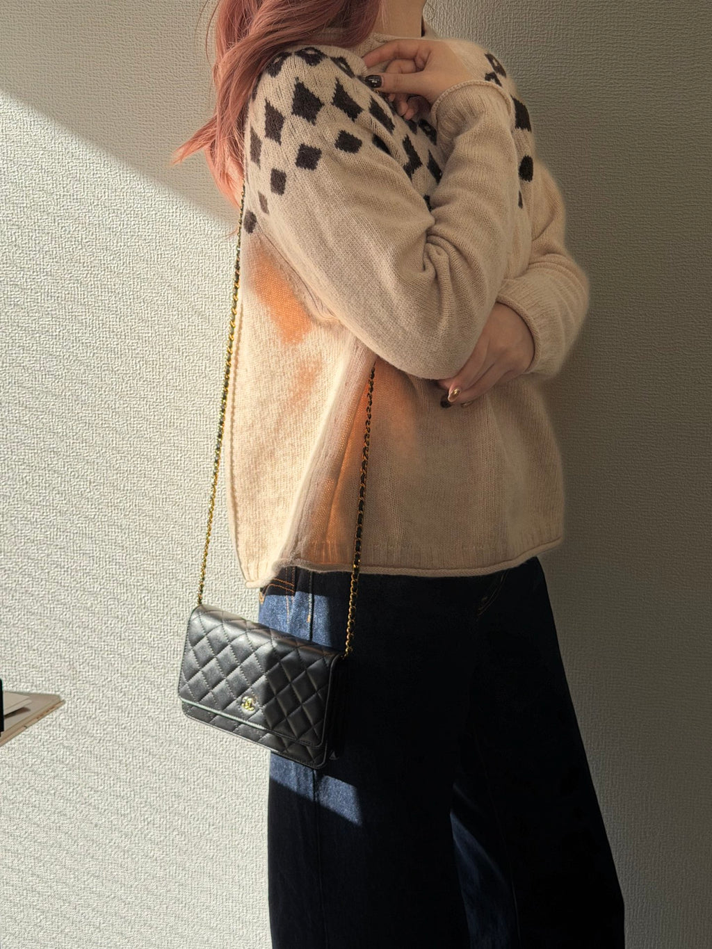 CHANEL Genuine Quilted Chainbag WOC
