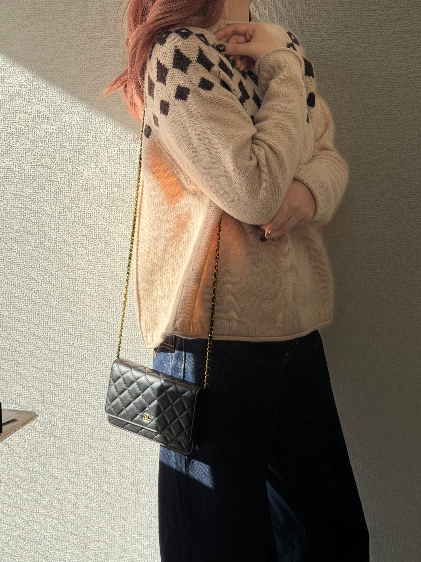 CHANEL Genuine Quilted Chainbag WOC