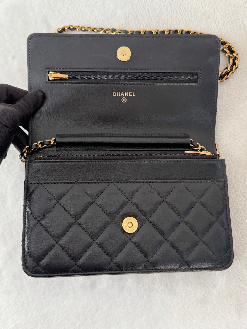 CHANEL Genuine Quilted Chainbag WOC