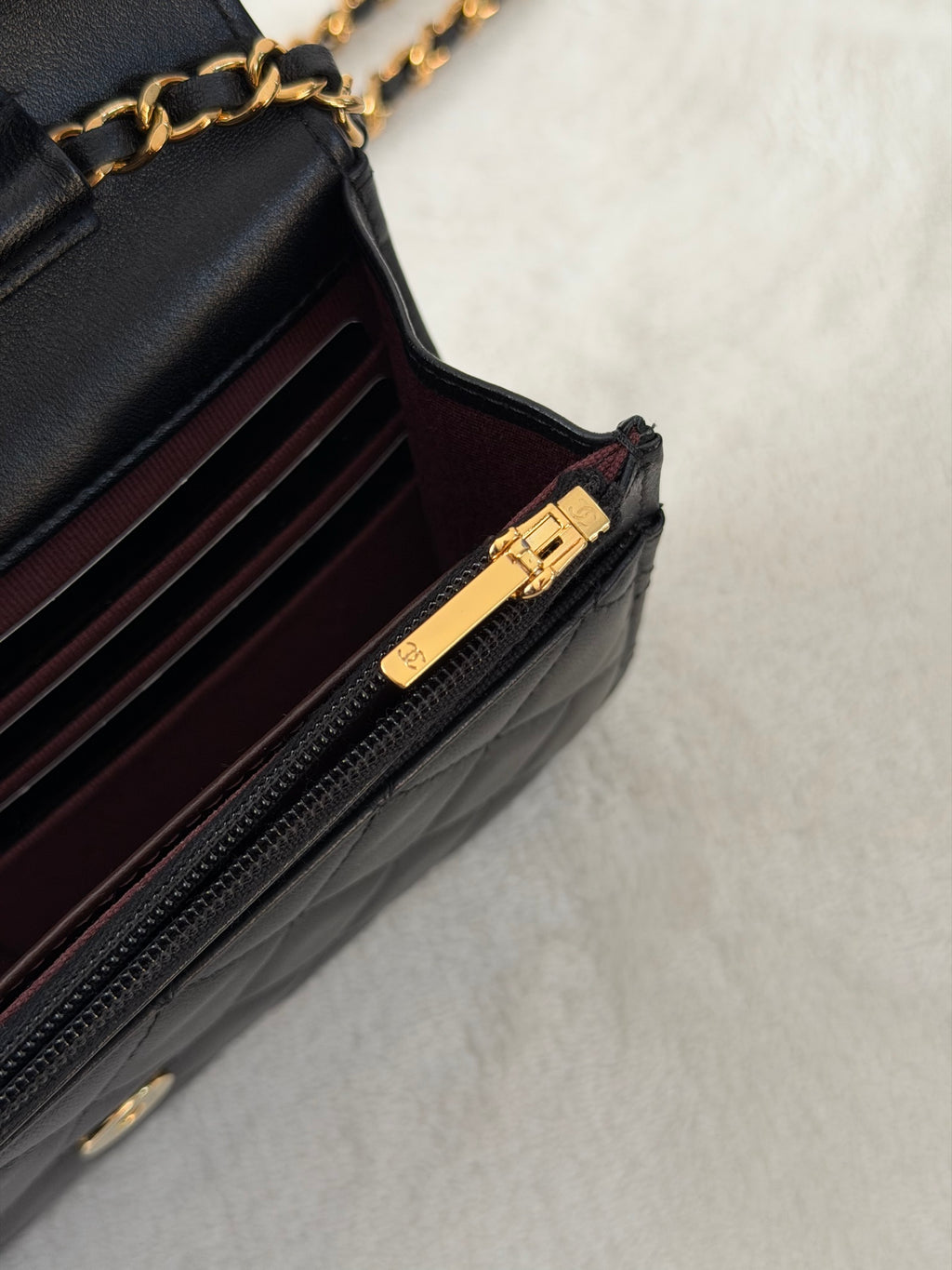 CHANEL Genuine Quilted Chainbag WOC