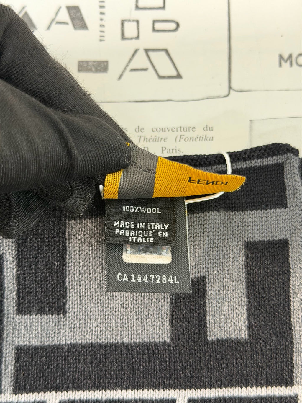 FENDI Zucchino Wool Scarf