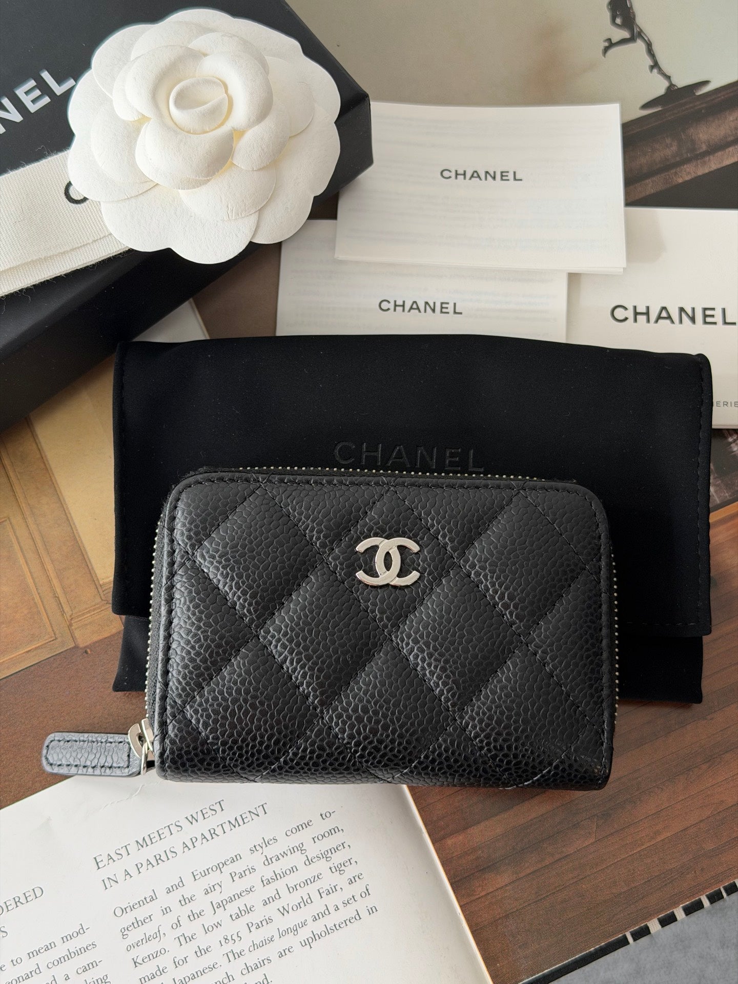 CHANEL DoubleC Logo Cavier Wallet