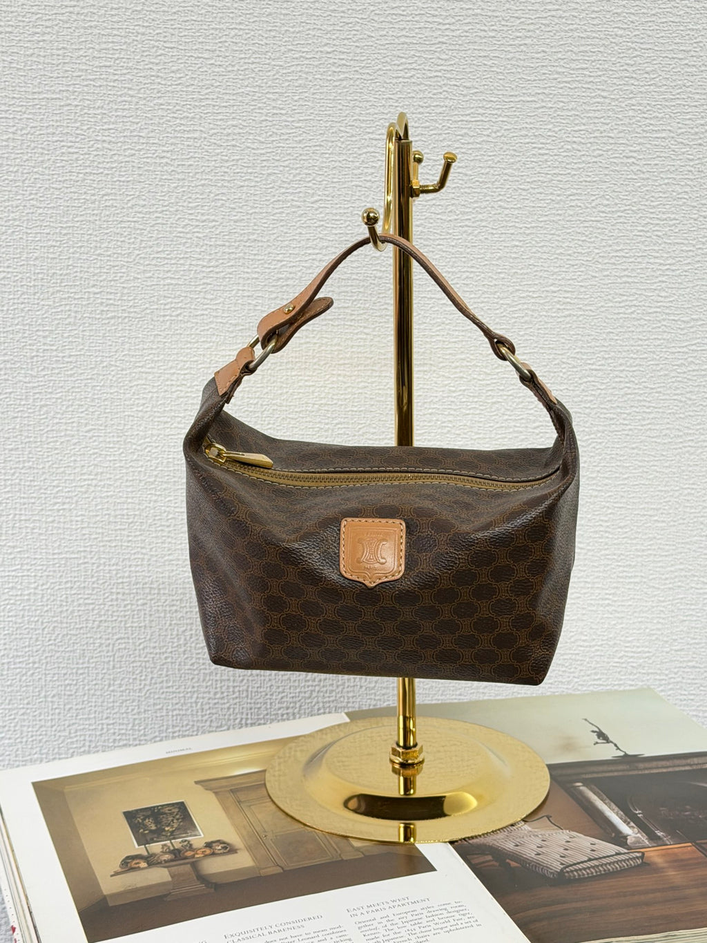 CELINE  Brown Macadam LunchBox Mini