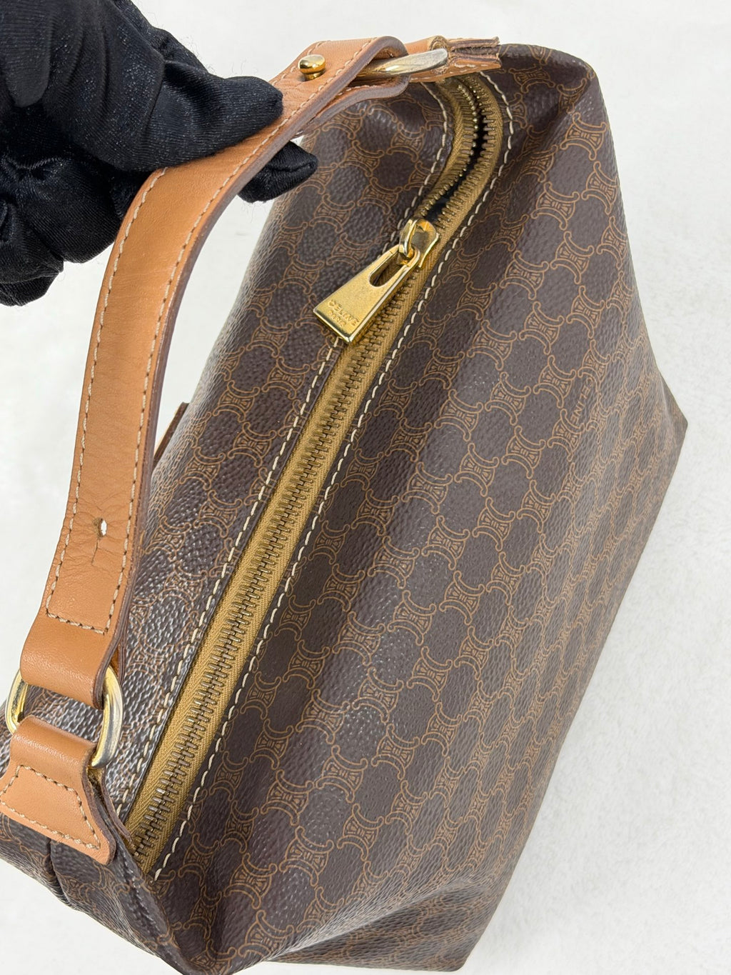 CELINE  Brown Macadam LunchBox Mini