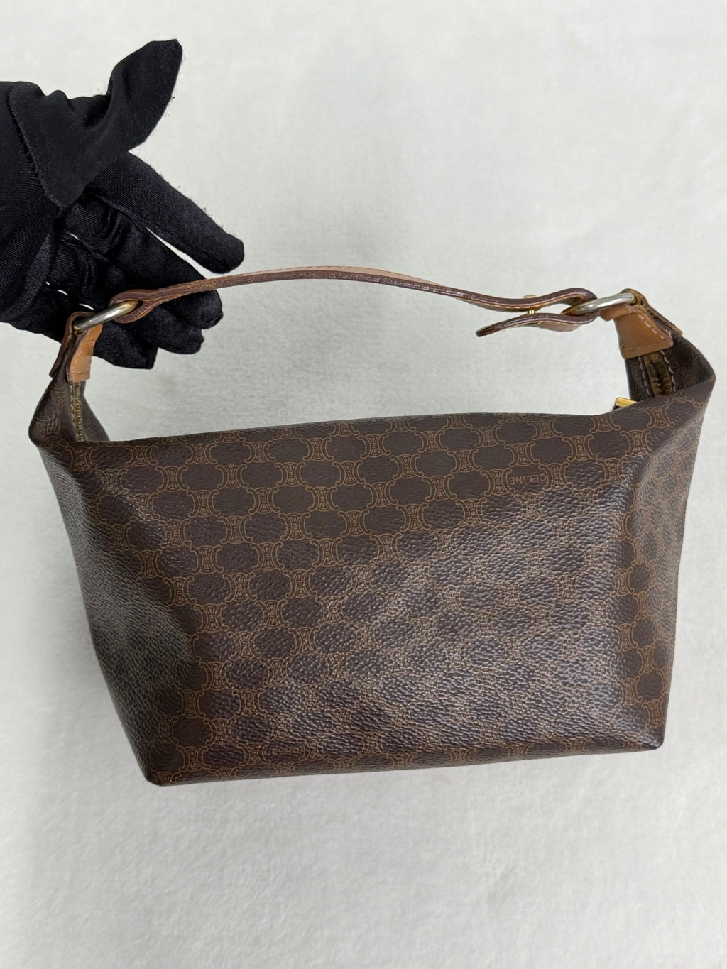 CELINE  Brown Macadam LunchBox Mini