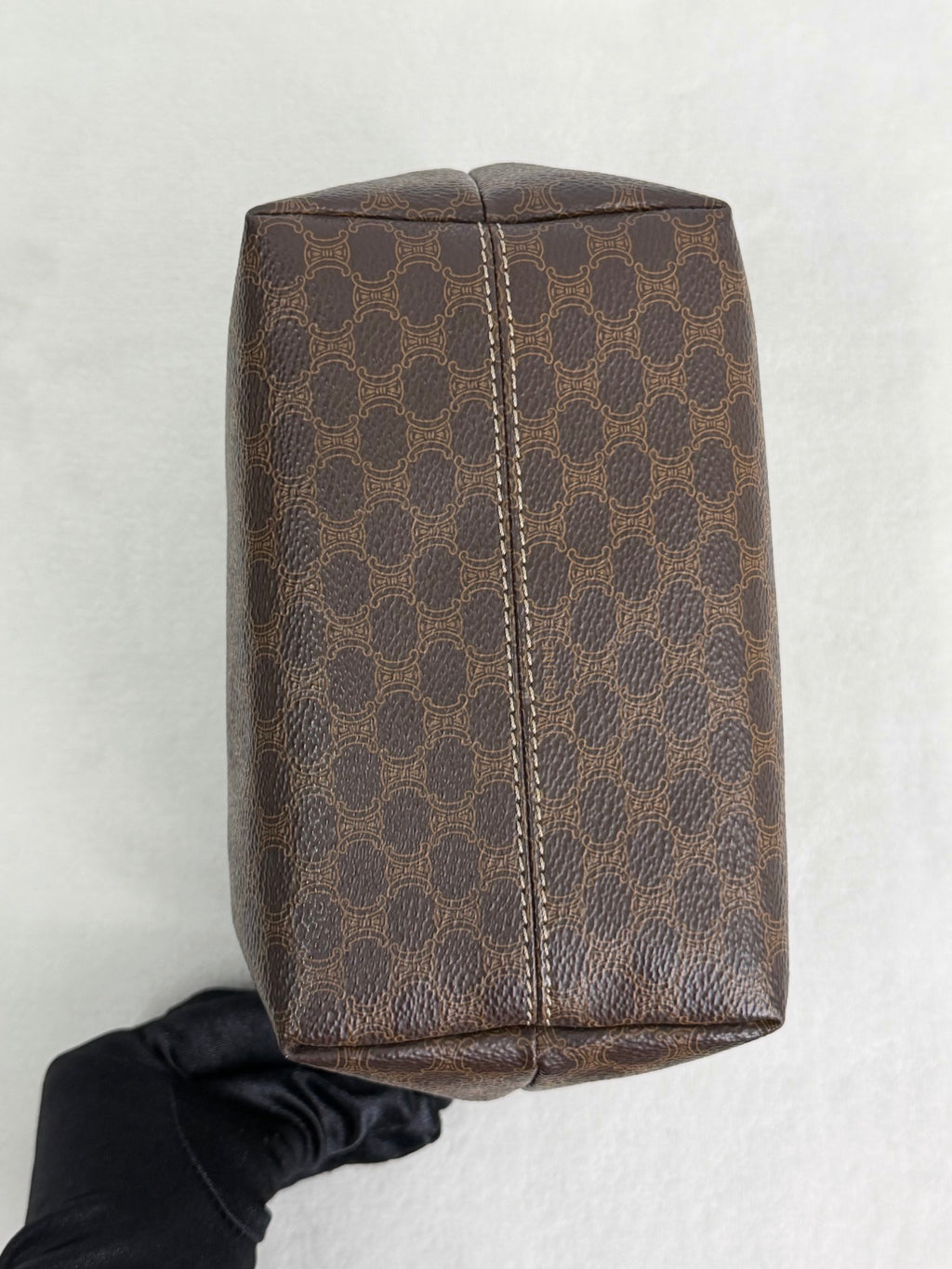 CELINE  Brown Macadam LunchBox Mini