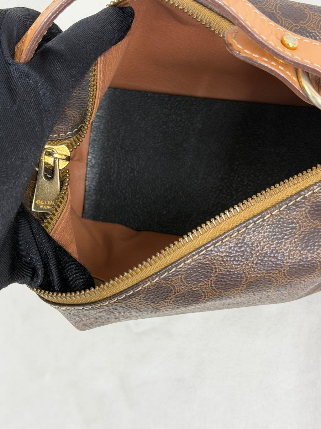 CELINE  Brown Macadam LunchBox Mini