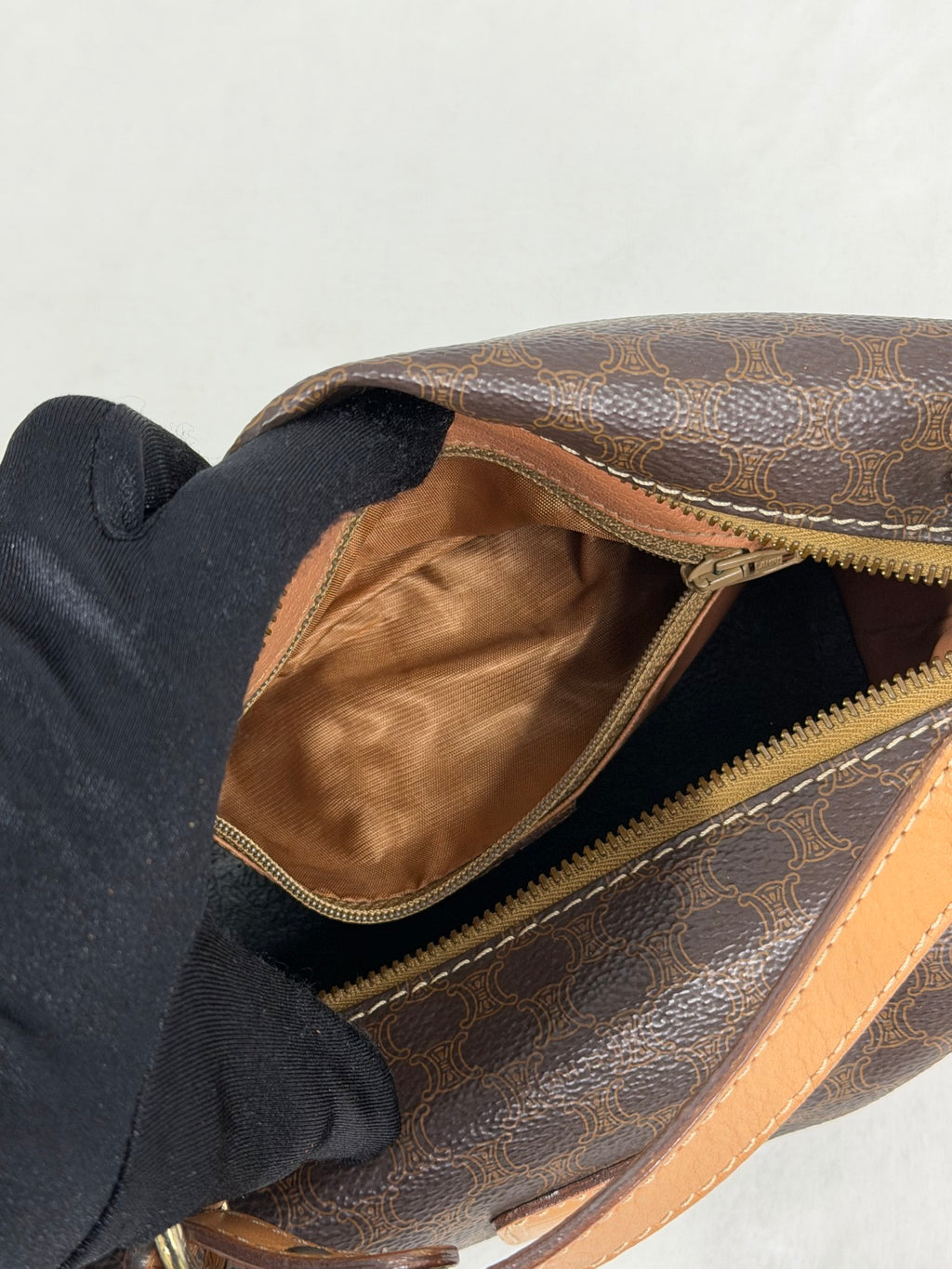 CELINE  Brown Macadam LunchBox Mini