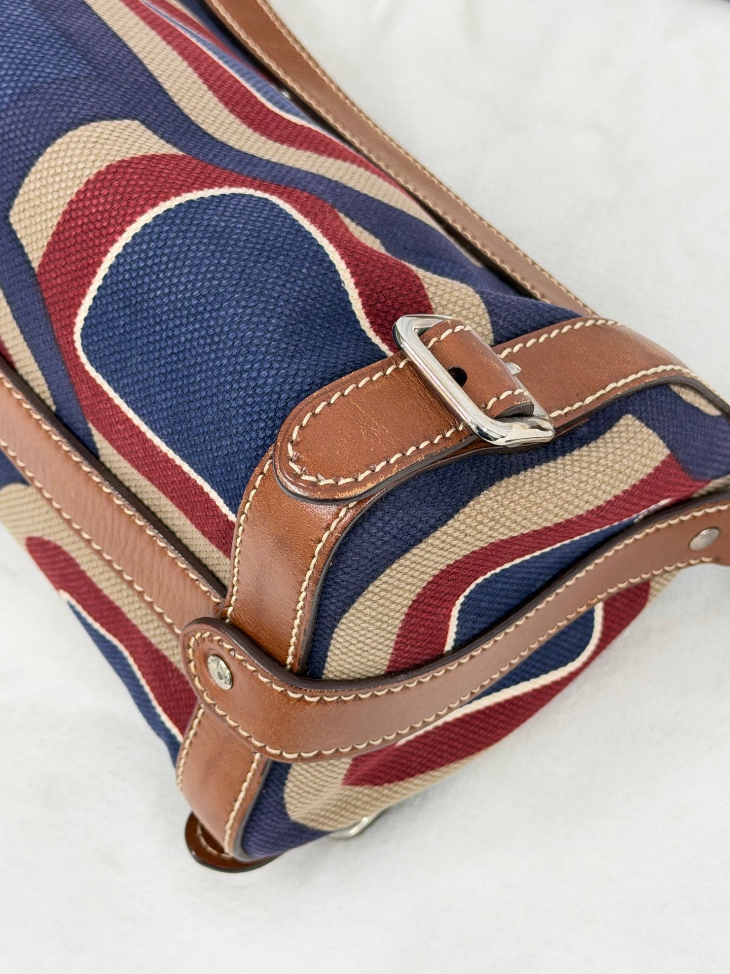 PRADA Color-block Barrel Bag