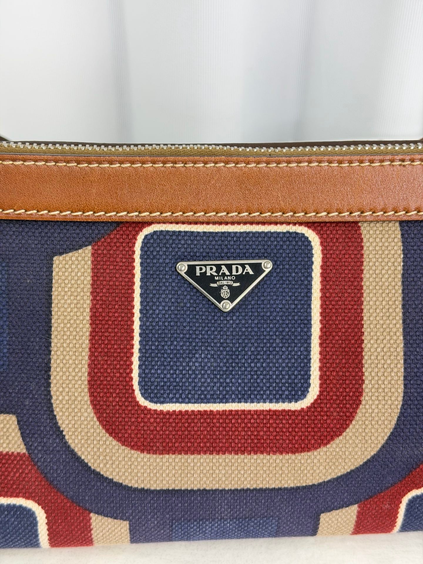 PRADA Color-block Barrel Bag