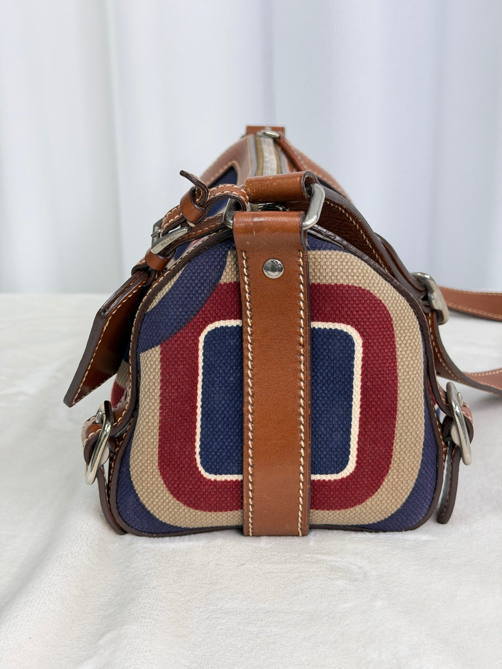 PRADA Color-block Barrel Bag