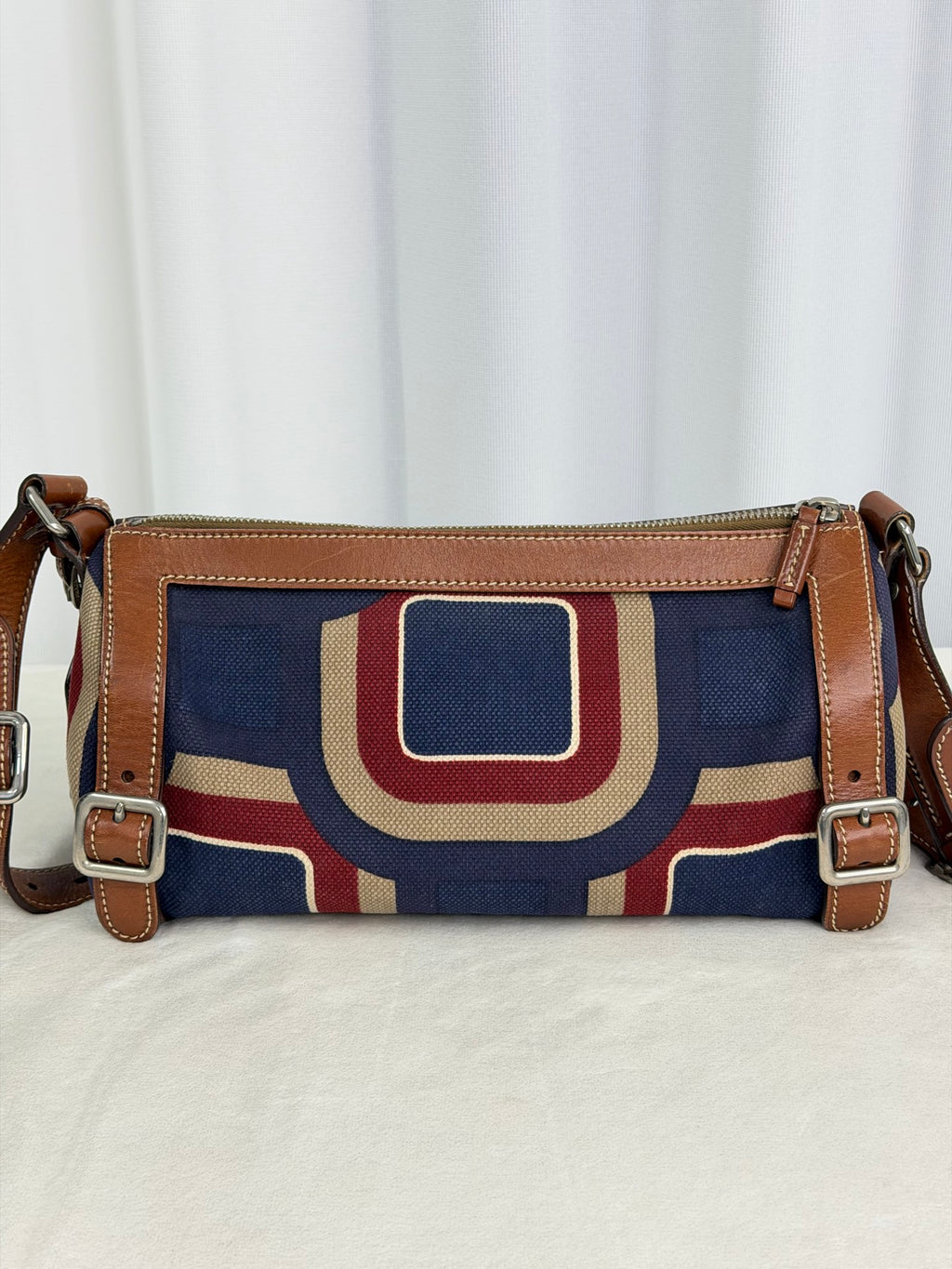 PRADA Color-block Barrel Bag