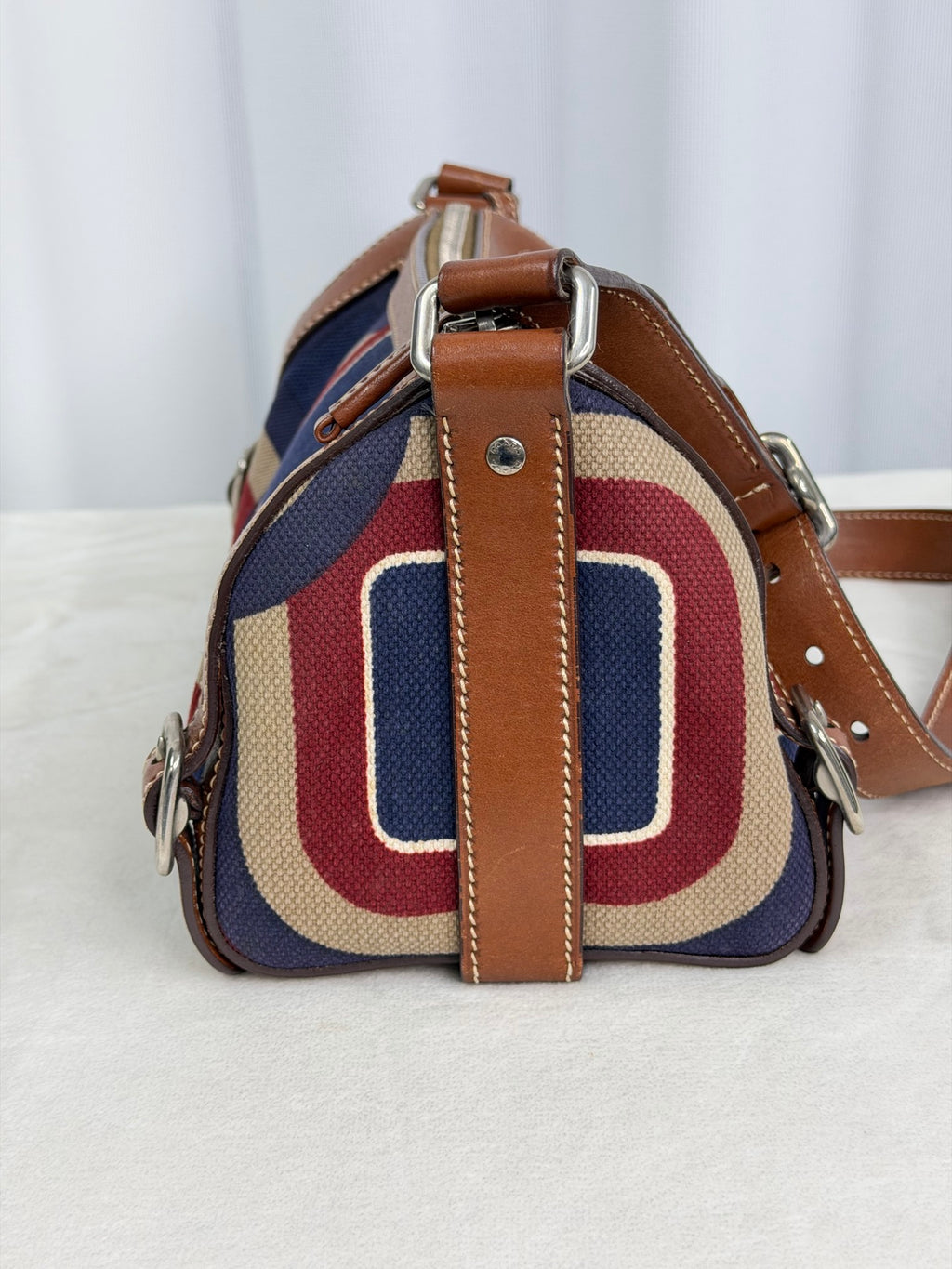 PRADA Color-block Barrel Bag