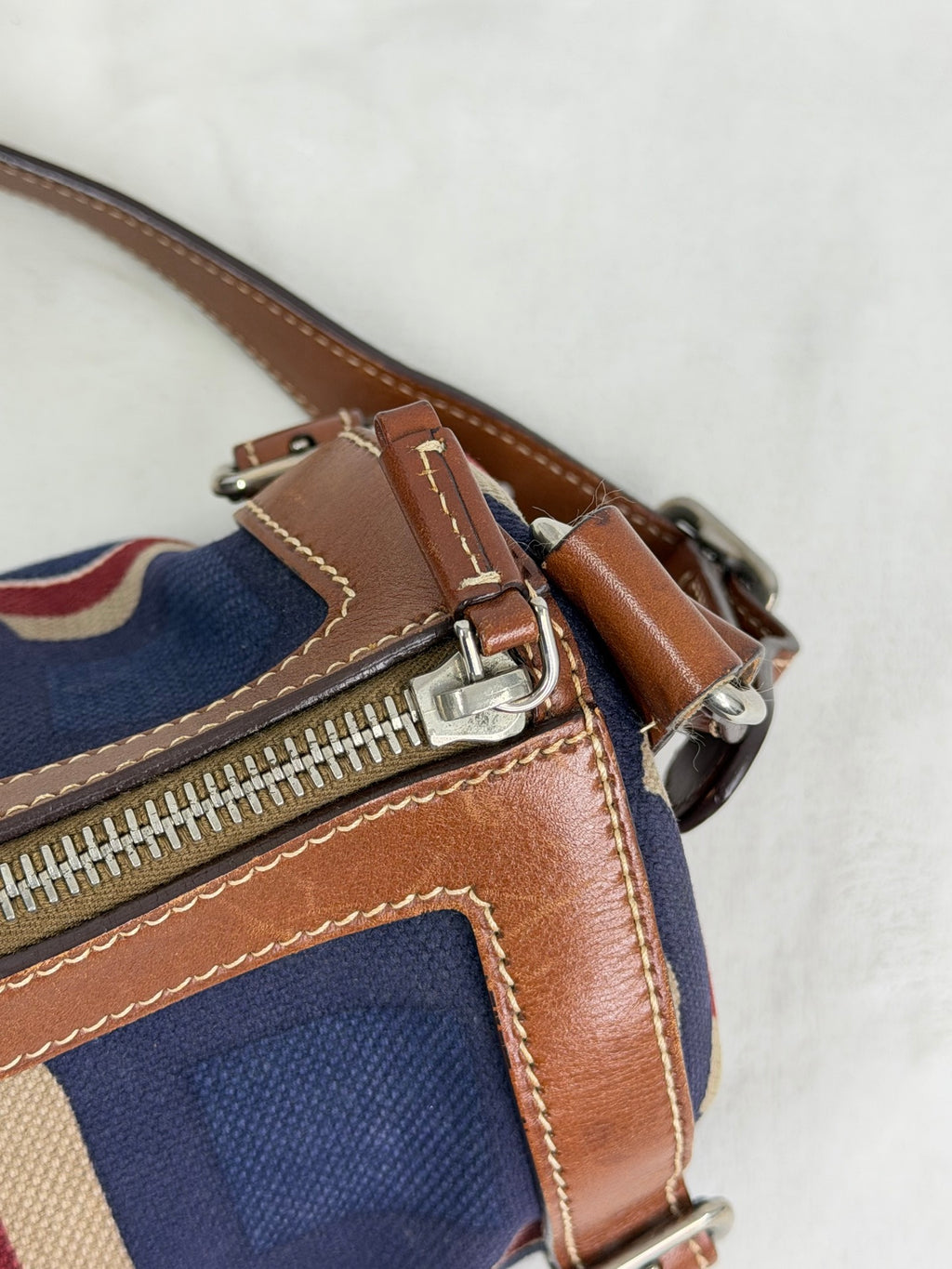 PRADA Color-block Barrel Bag