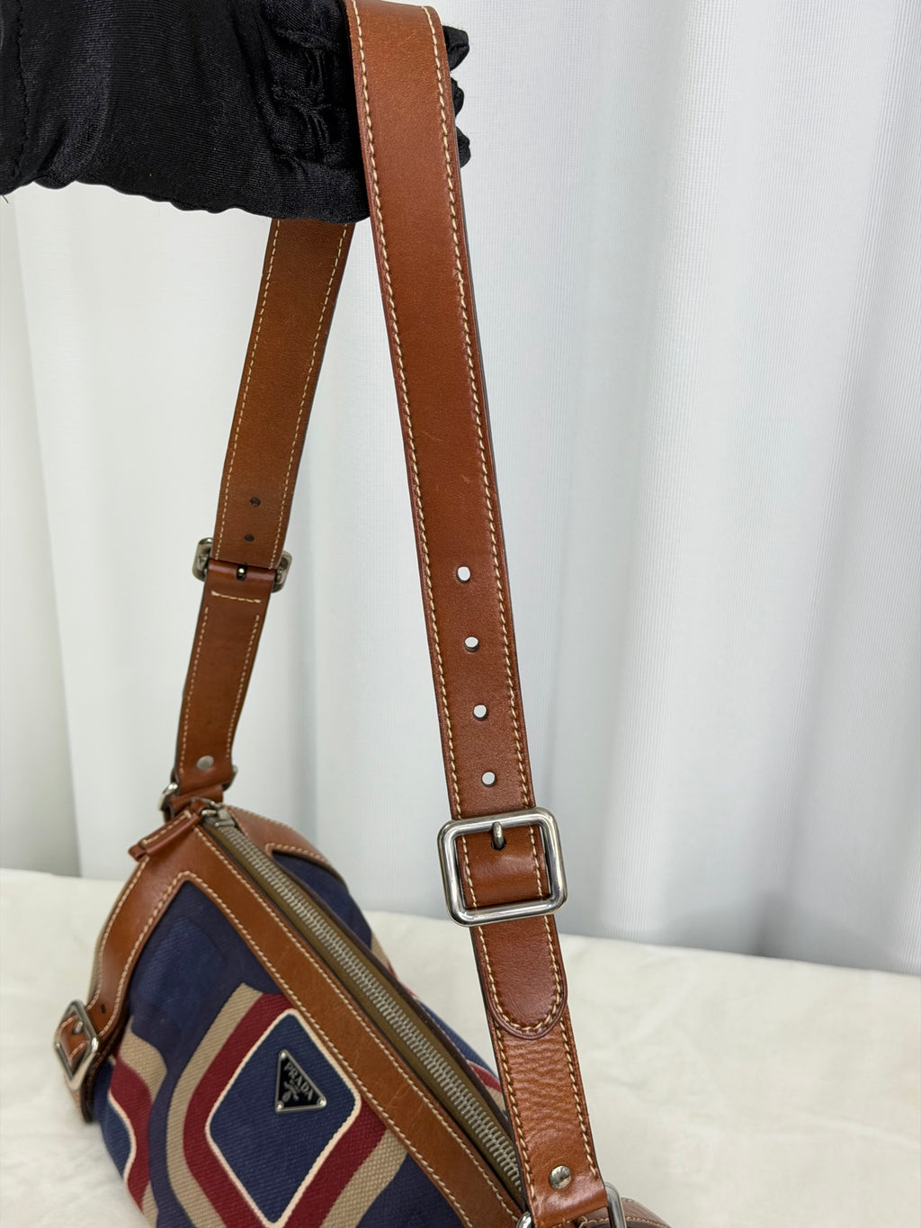 PRADA Color-block Barrel Bag