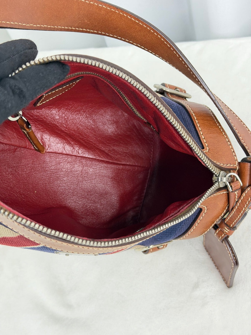 PRADA Color-block Barrel Bag