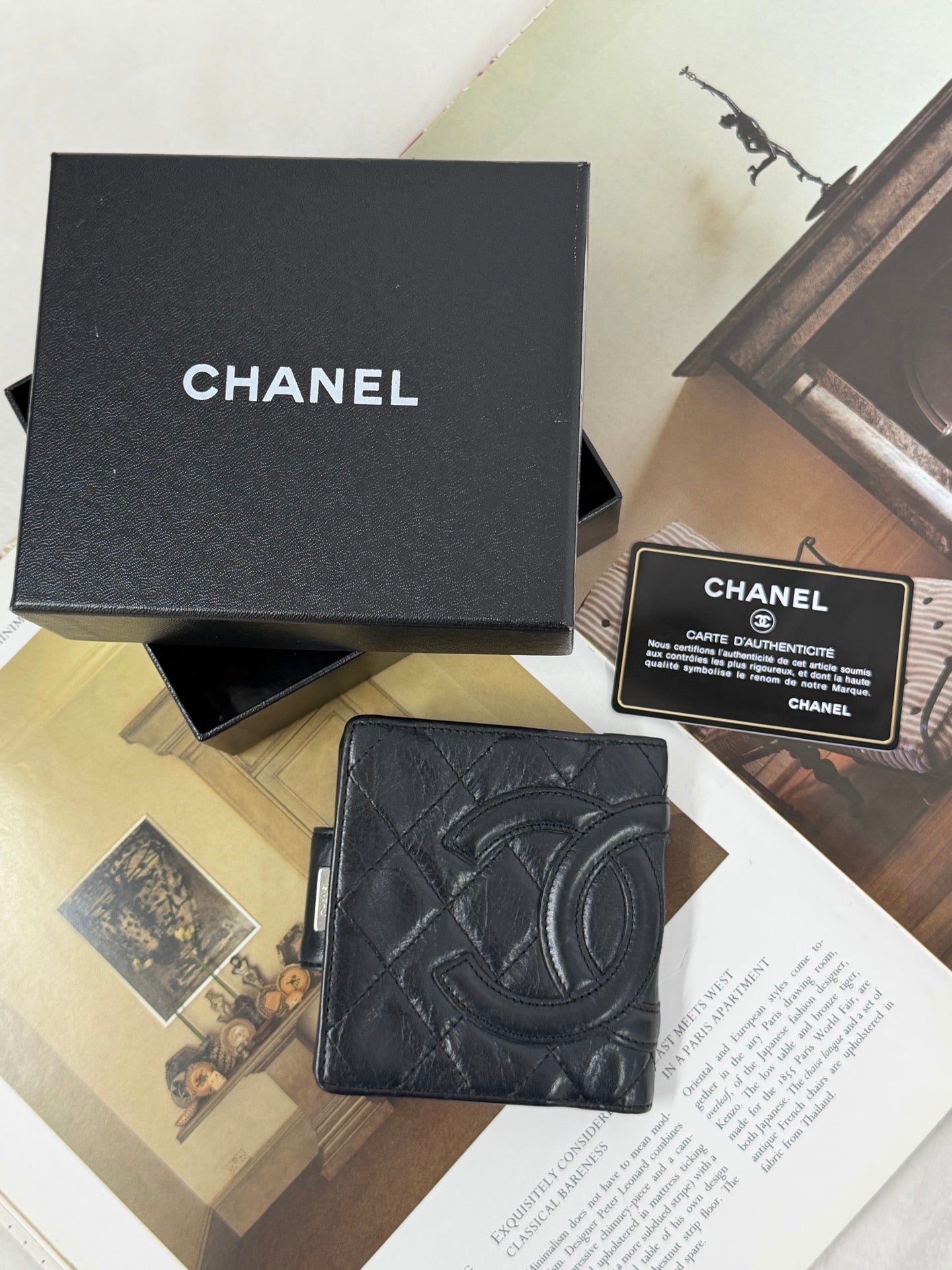 CHANEL DoubleC Logo Quilted Bifold Wallet