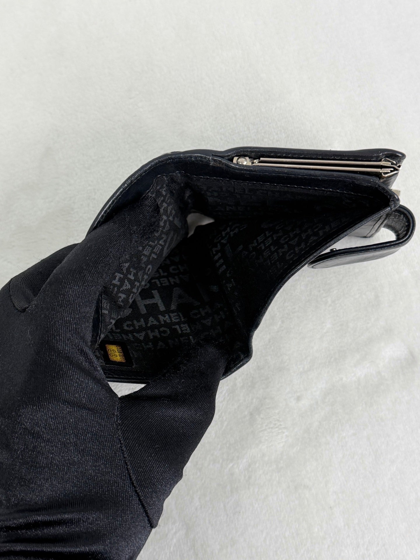 CHANEL DoubleC Logo Quilted Bifold Wallet