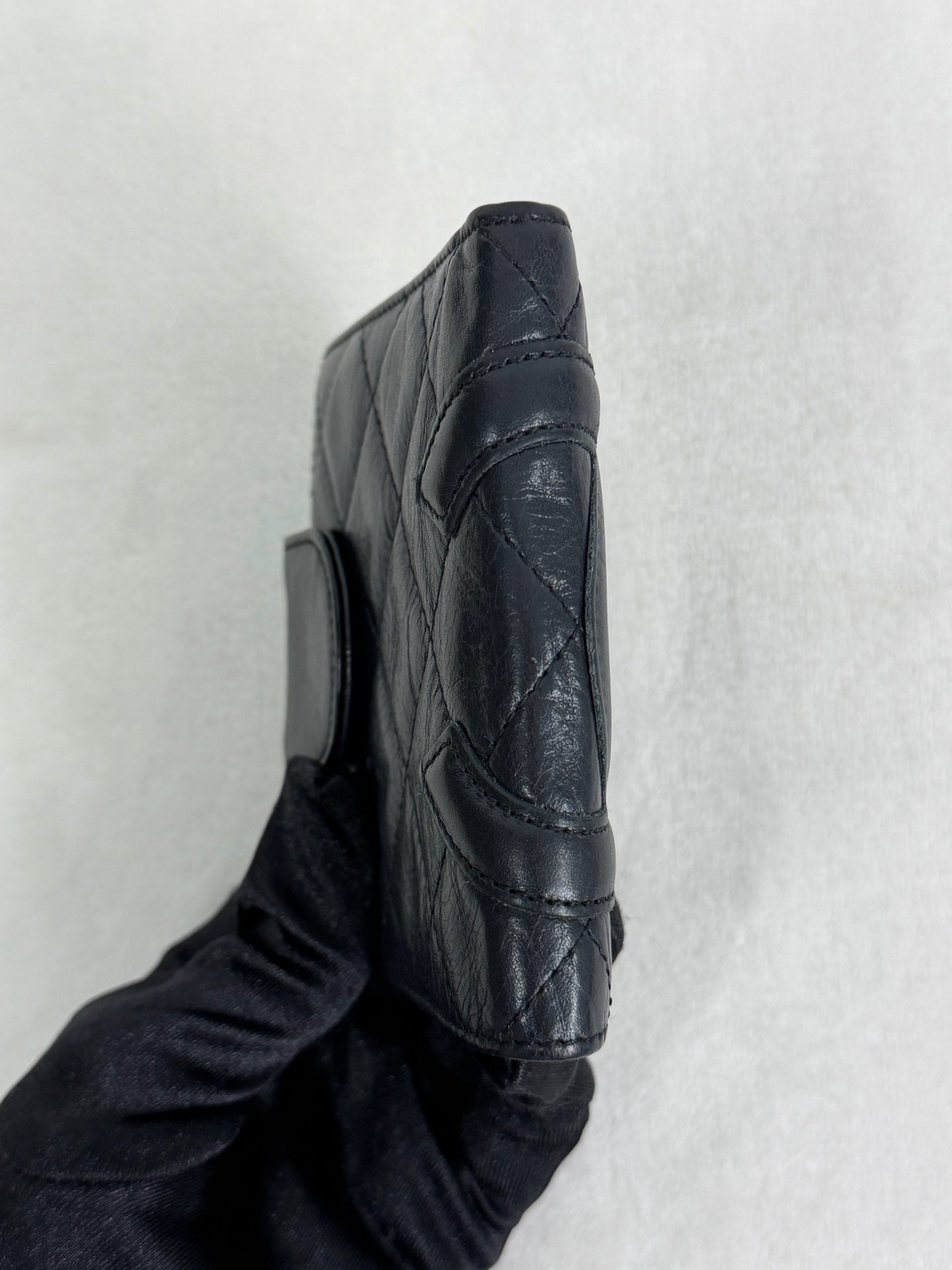 CHANEL DoubleC Logo Quilted Bifold Wallet