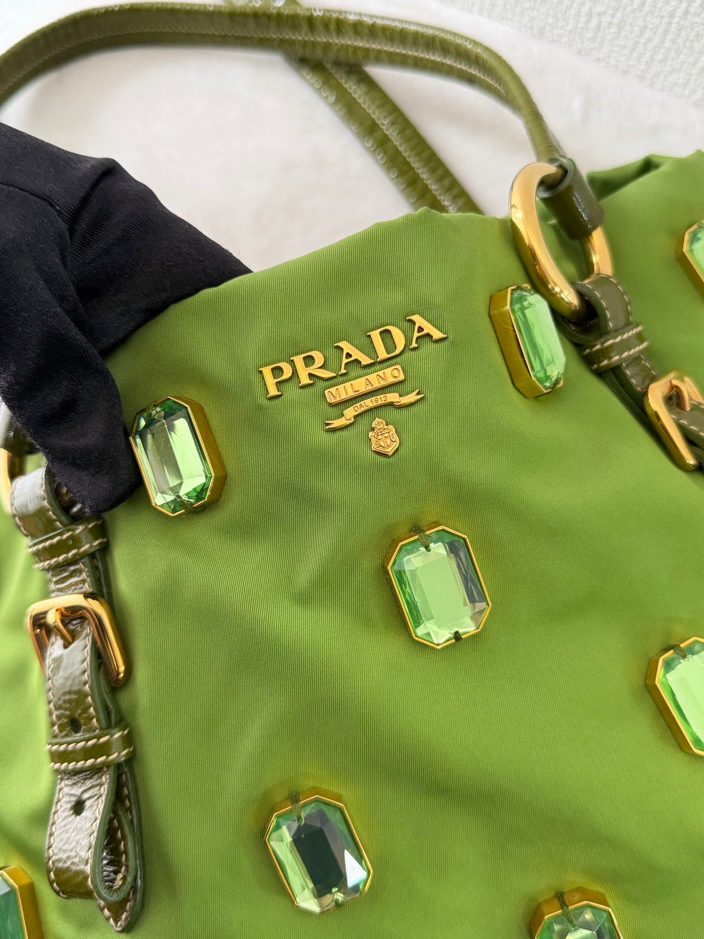 PRADA Green Tessuto Totebag