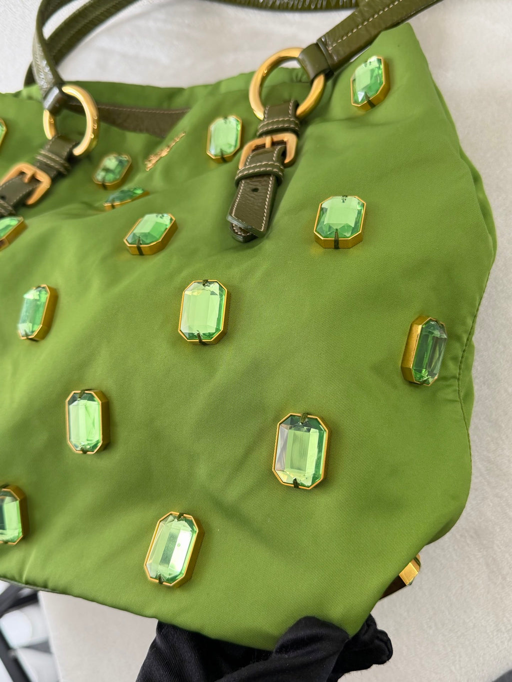 PRADA Green Tessuto Totebag