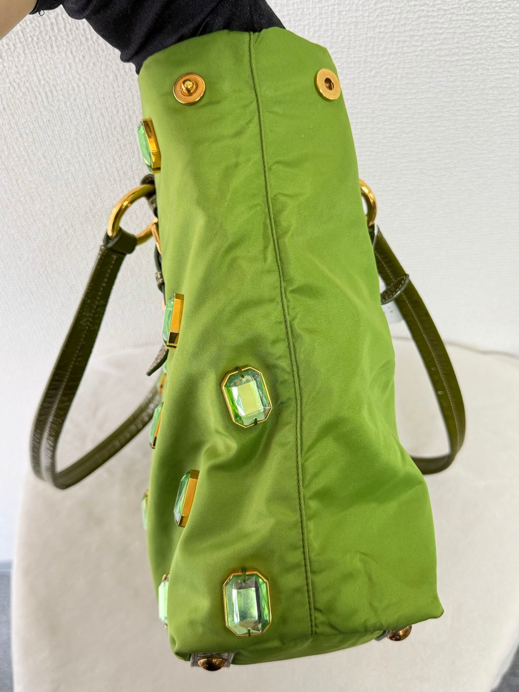 PRADA Green Tessuto Totebag