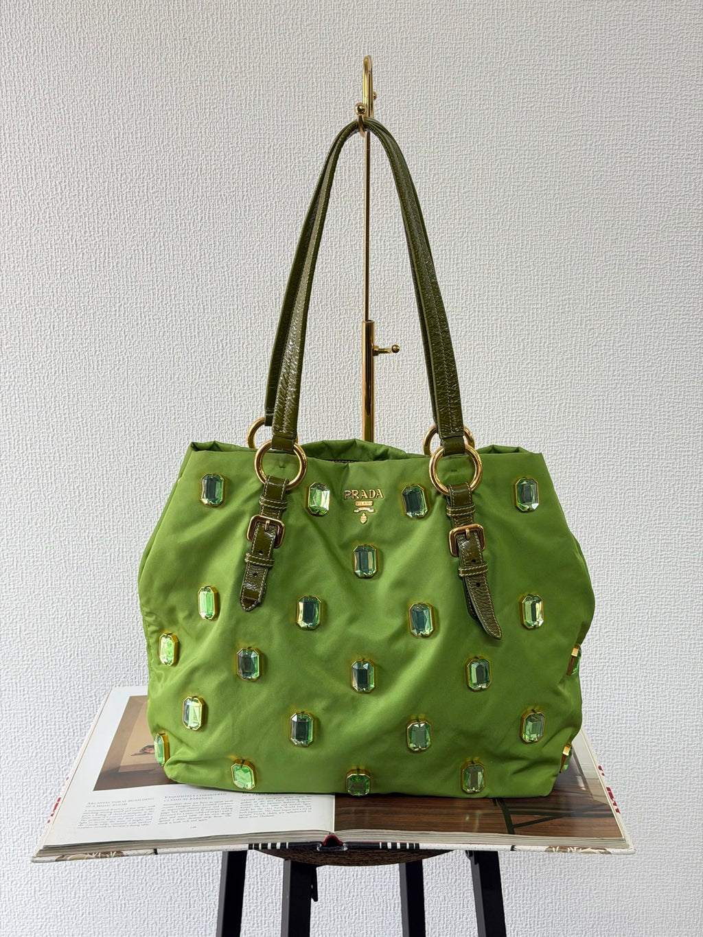 PRADA Green Tessuto Totebag