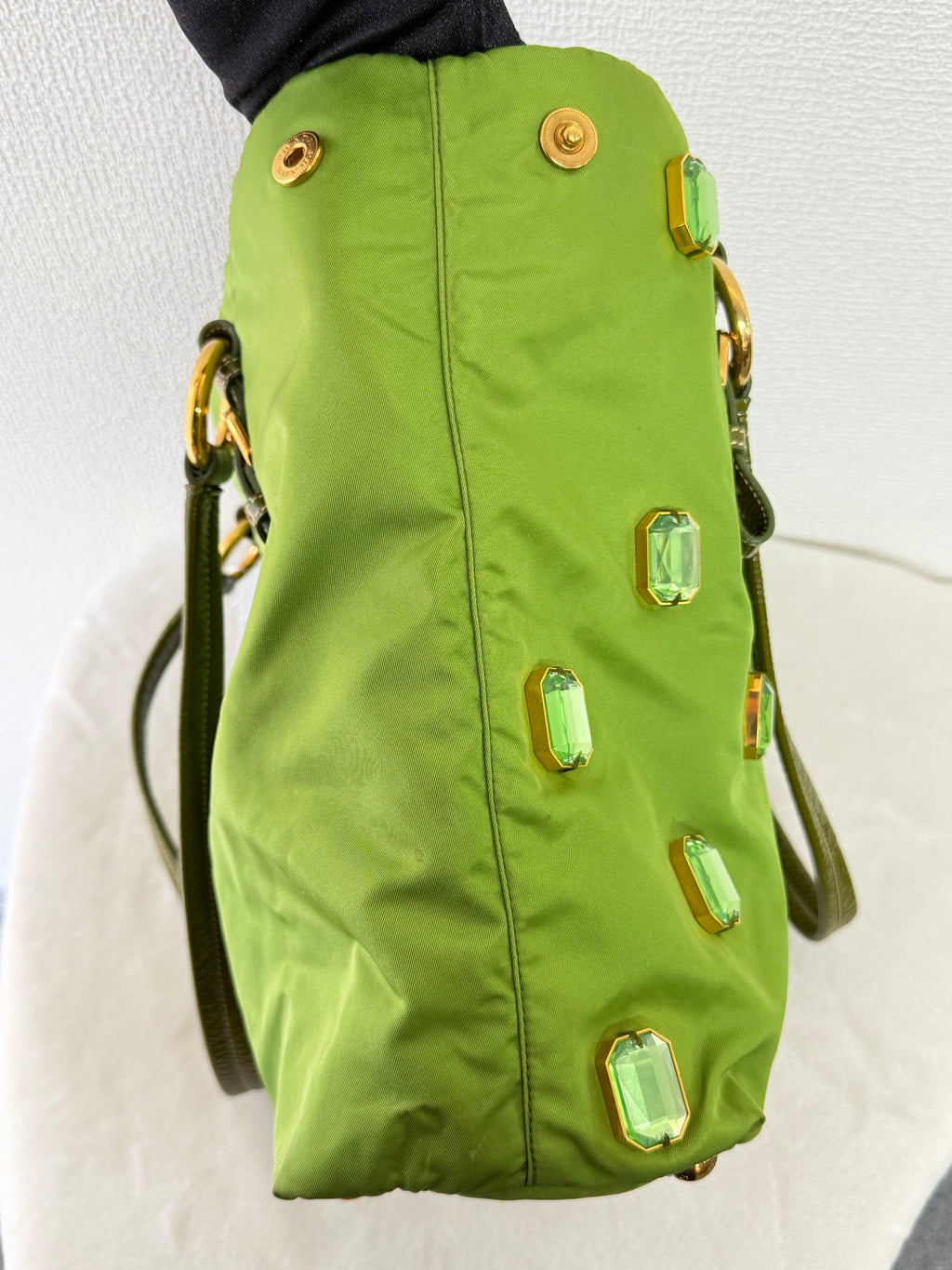PRADA Green Tessuto Totebag