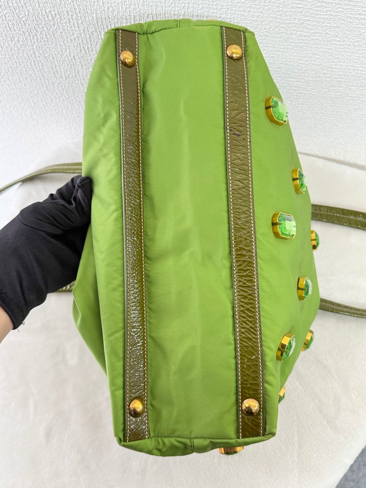 PRADA Green Tessuto Totebag