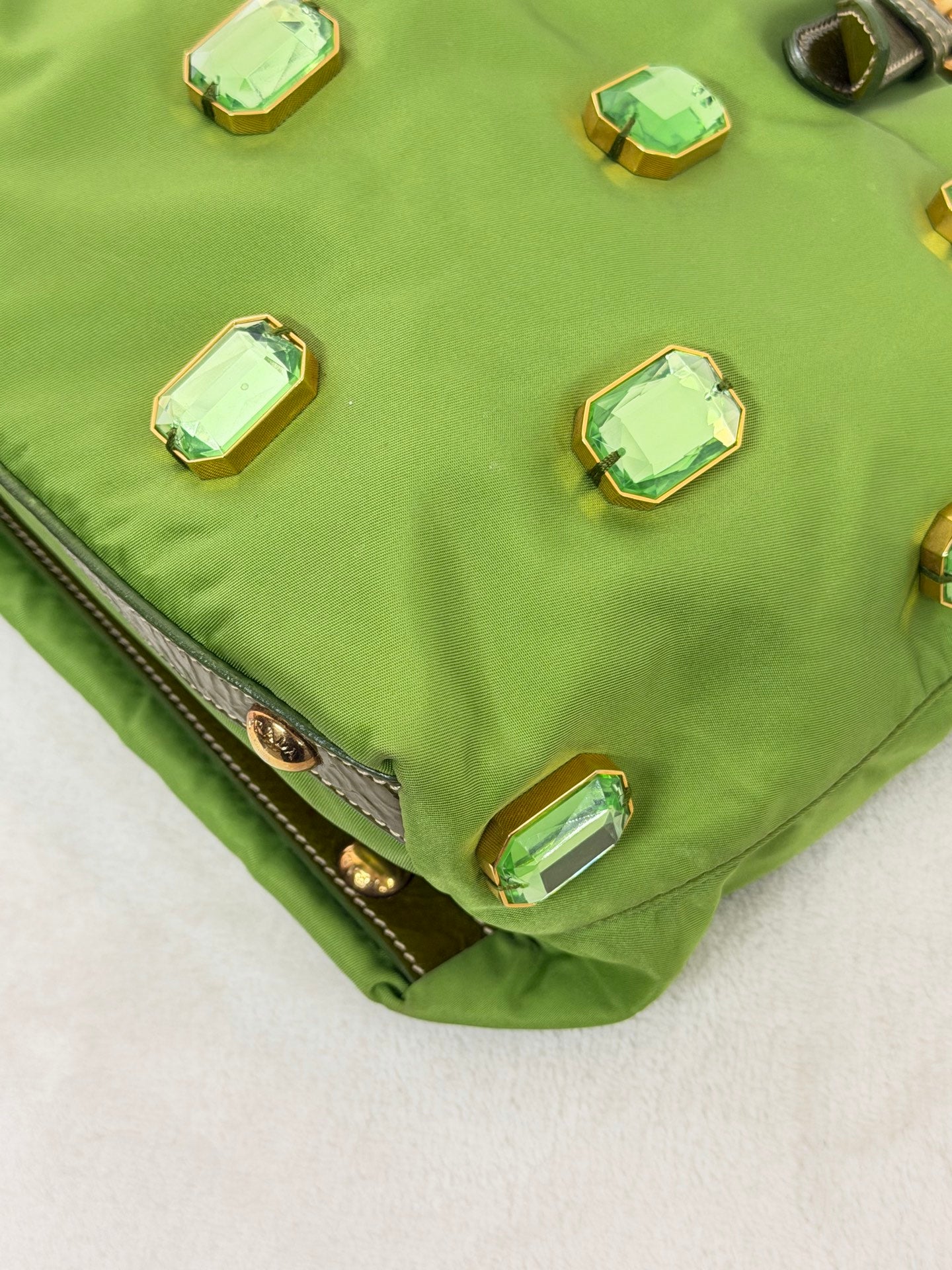 PRADA Green Tessuto Totebag
