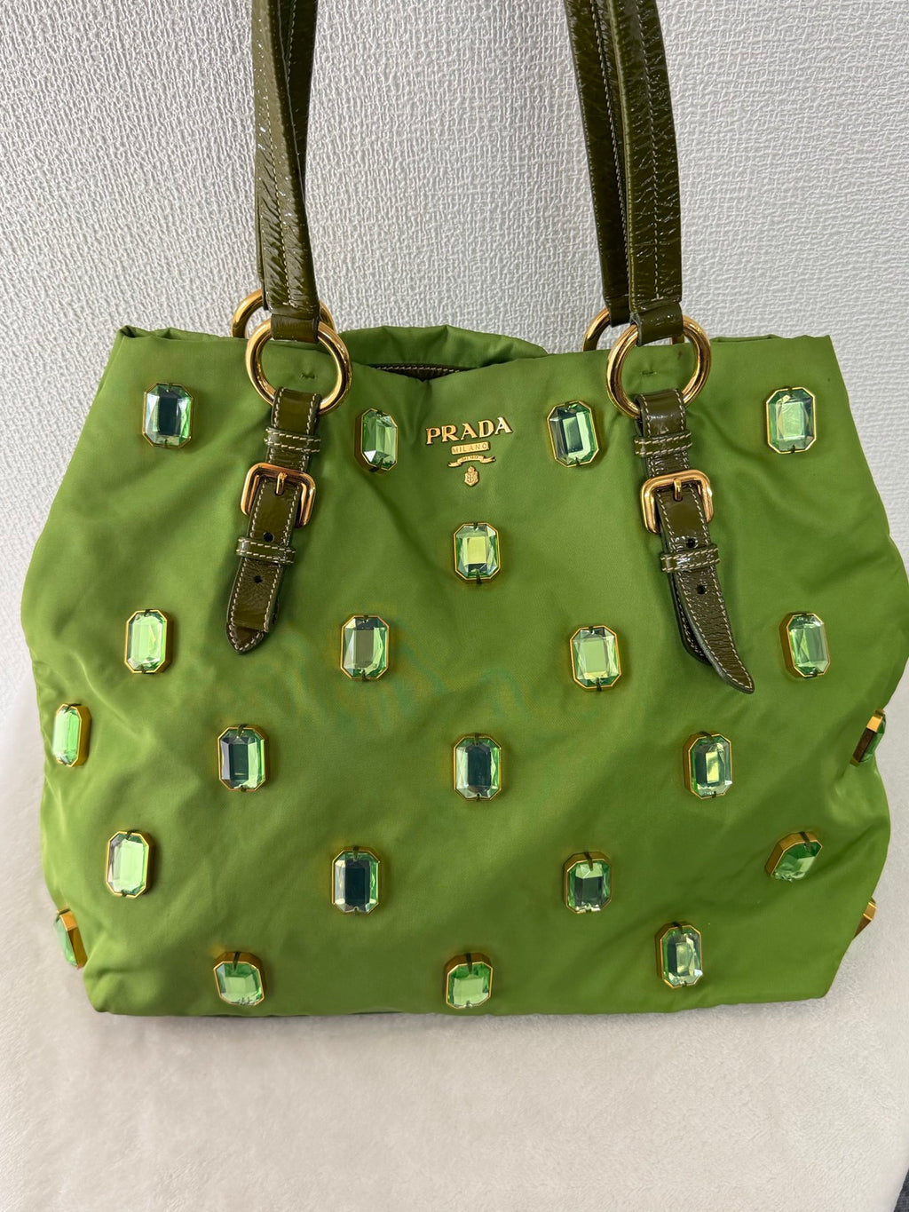 PRADA Green Tessuto Totebag