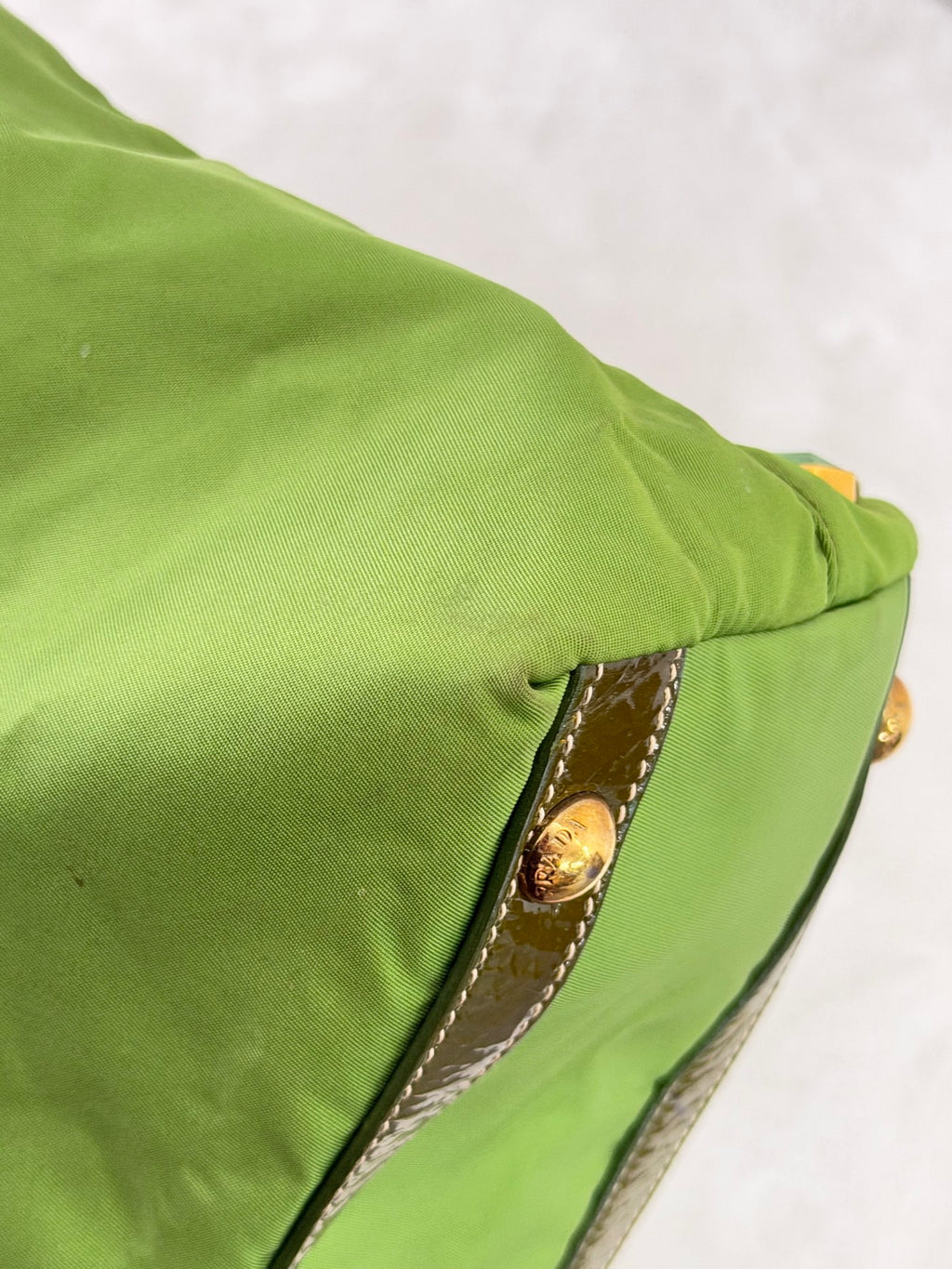 PRADA Green Tessuto Totebag