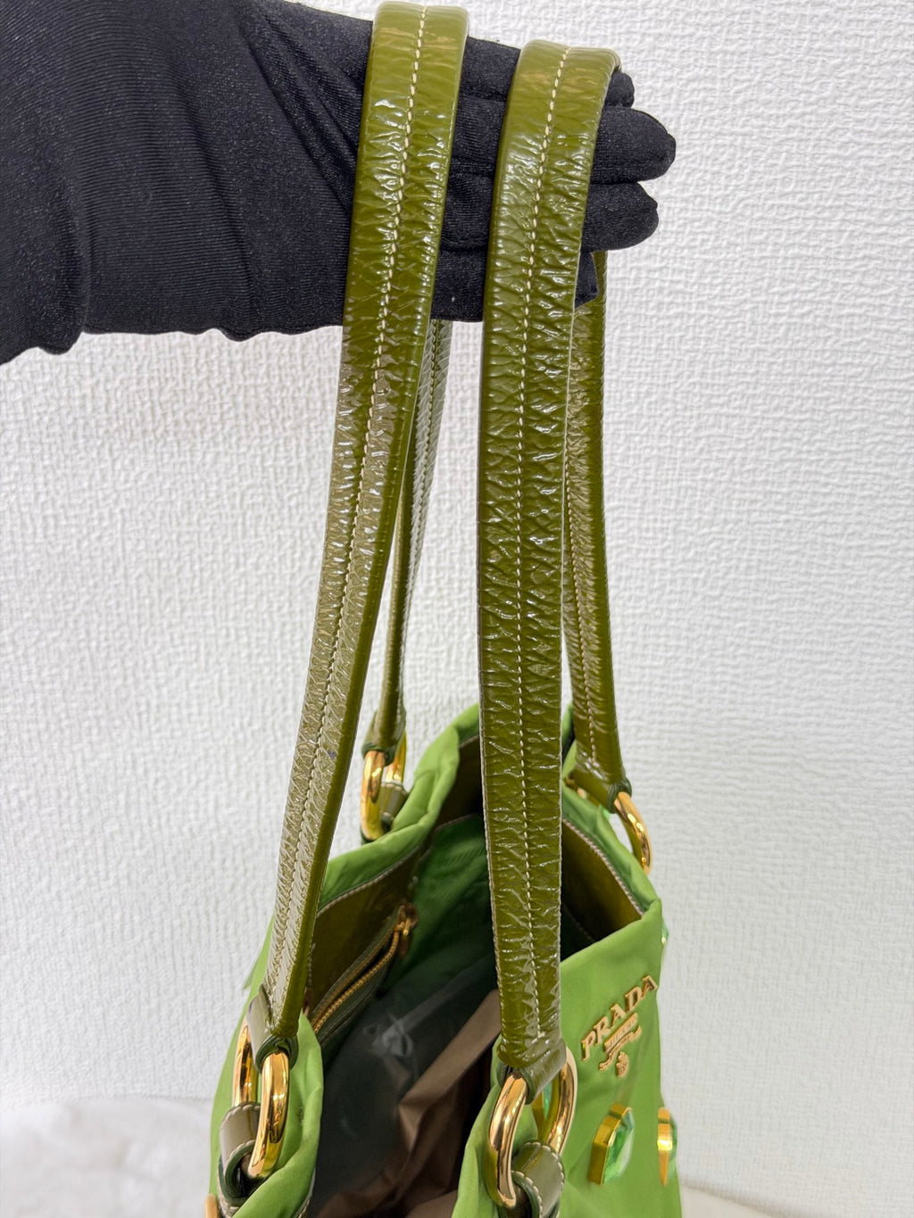 PRADA Green Tessuto Totebag