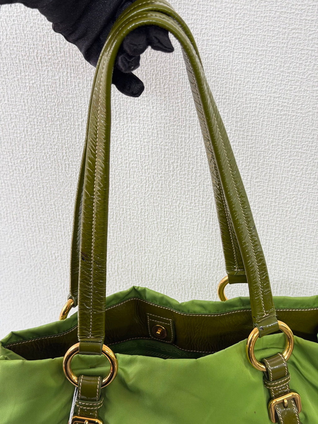 PRADA Green Tessuto Totebag