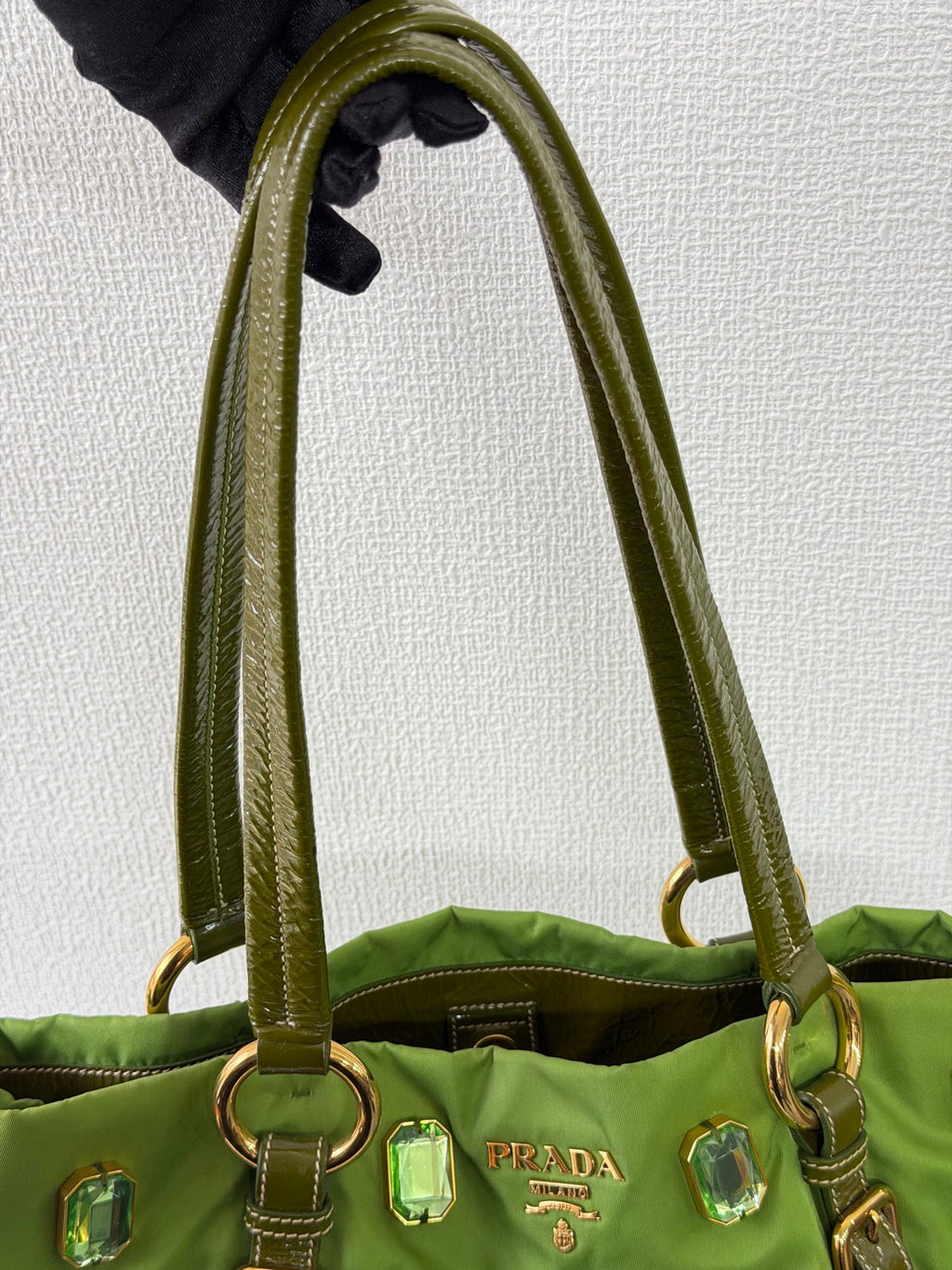 PRADA Green Tessuto Totebag