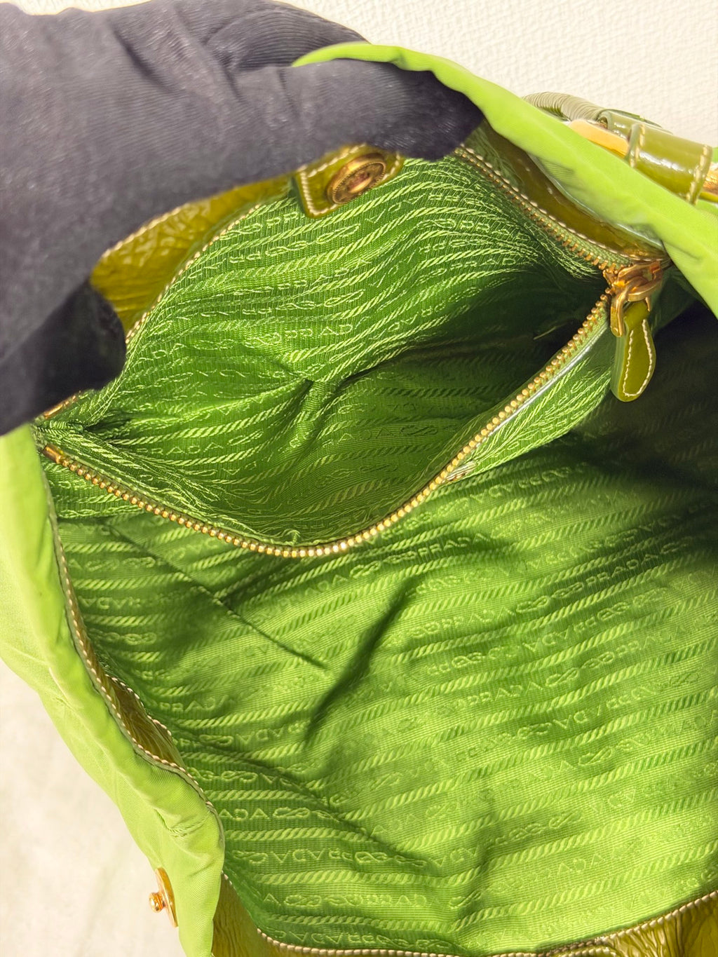 PRADA Green Tessuto Totebag