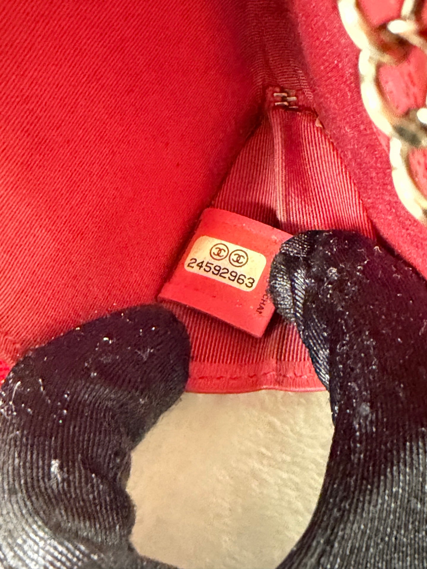 CHANEL Pink Quilted C Logo Leather Purse