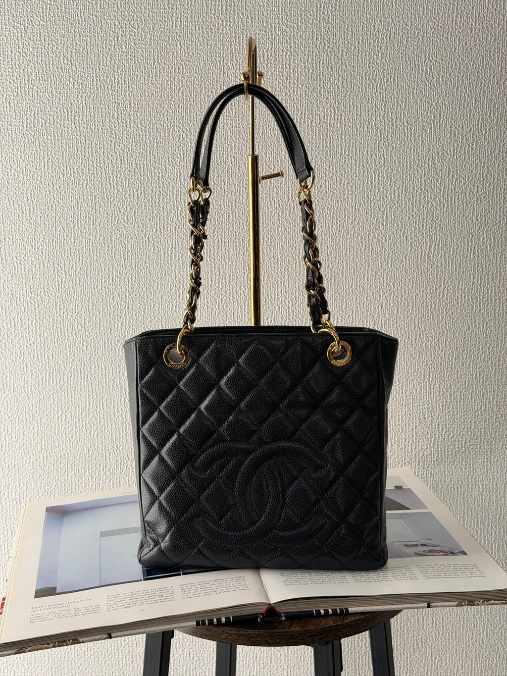 CHANEL Quilted Geuine GST Tote bag