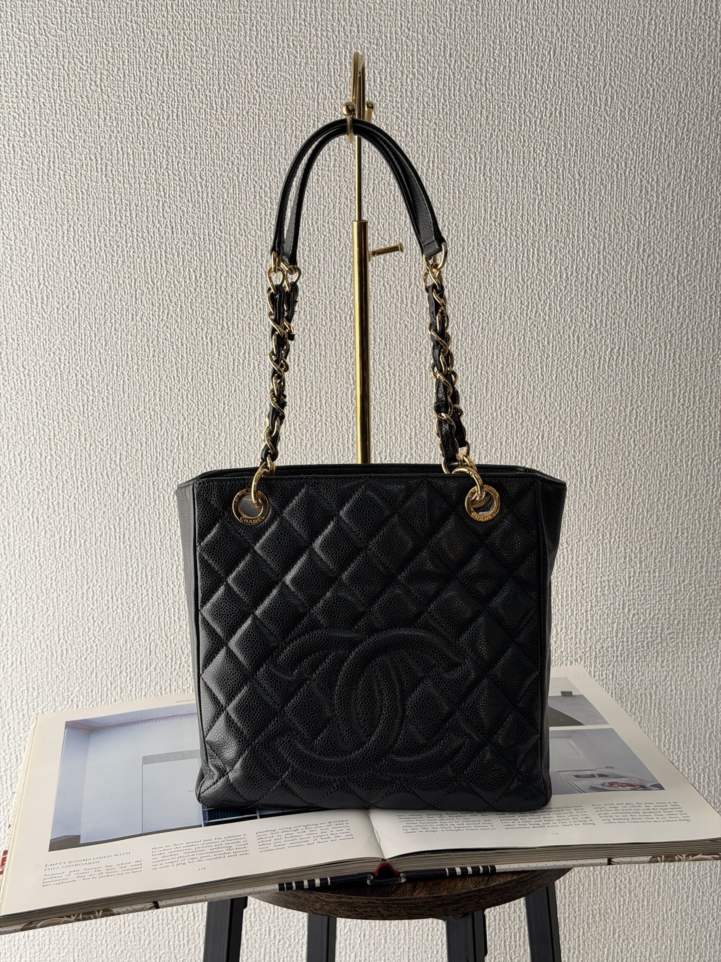 CHANEL Quilted Geuine GST Tote bag