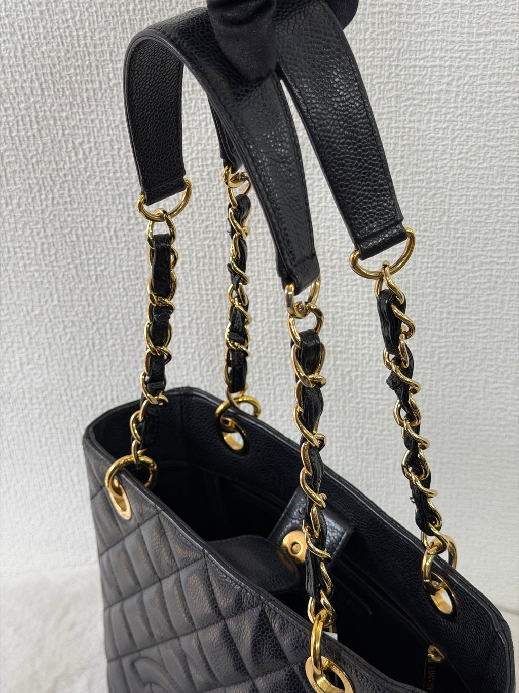 CHANEL Quilted Geuine GST Tote bag