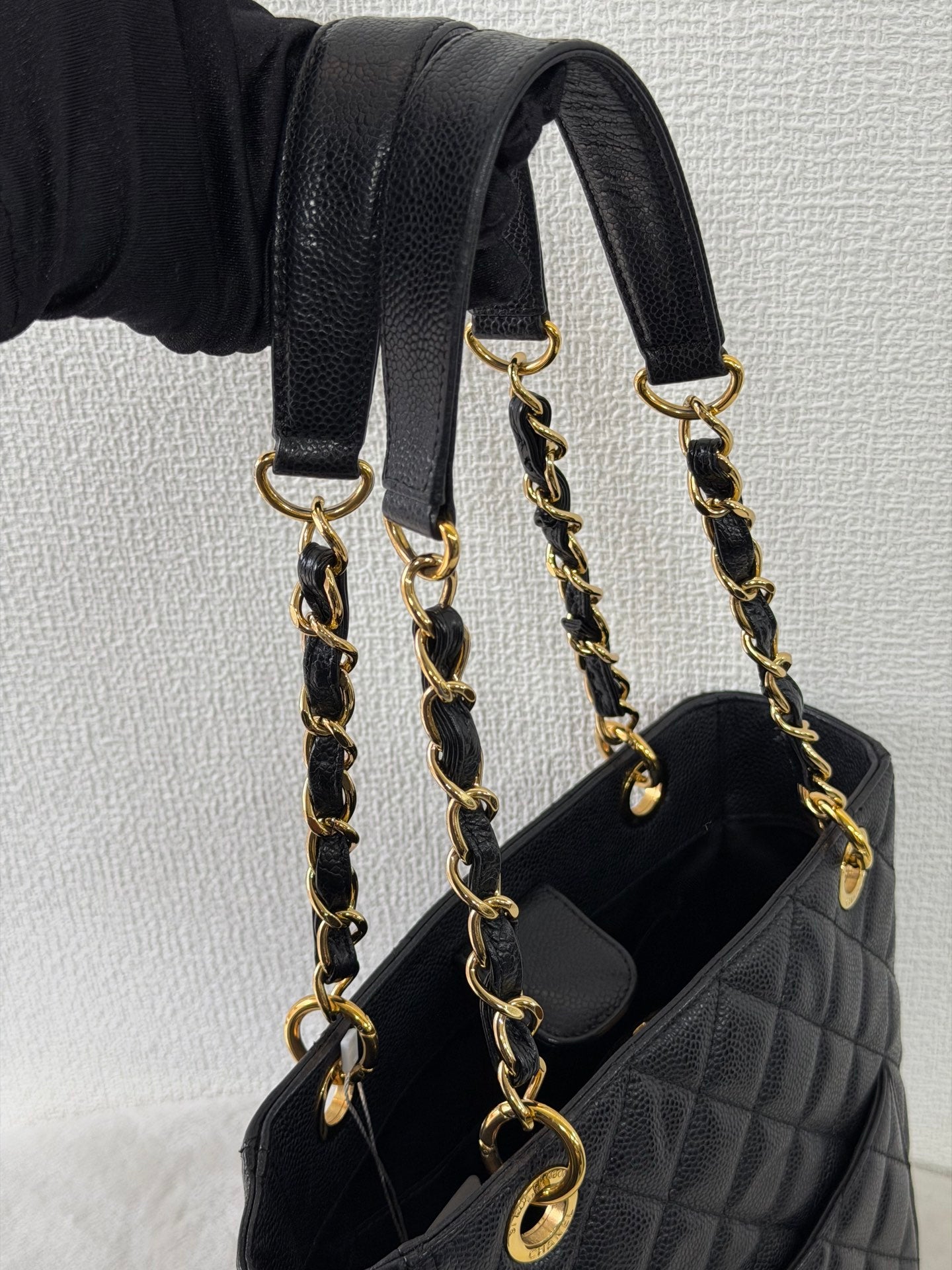 CHANEL Quilted Geuine GST Tote bag