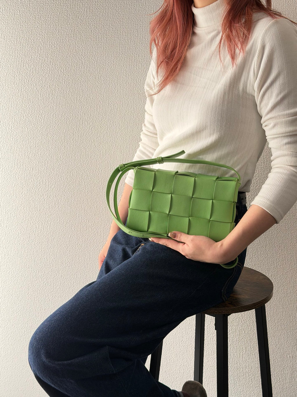 Bottega Veneta Cassette Grass Green Shoulderbag