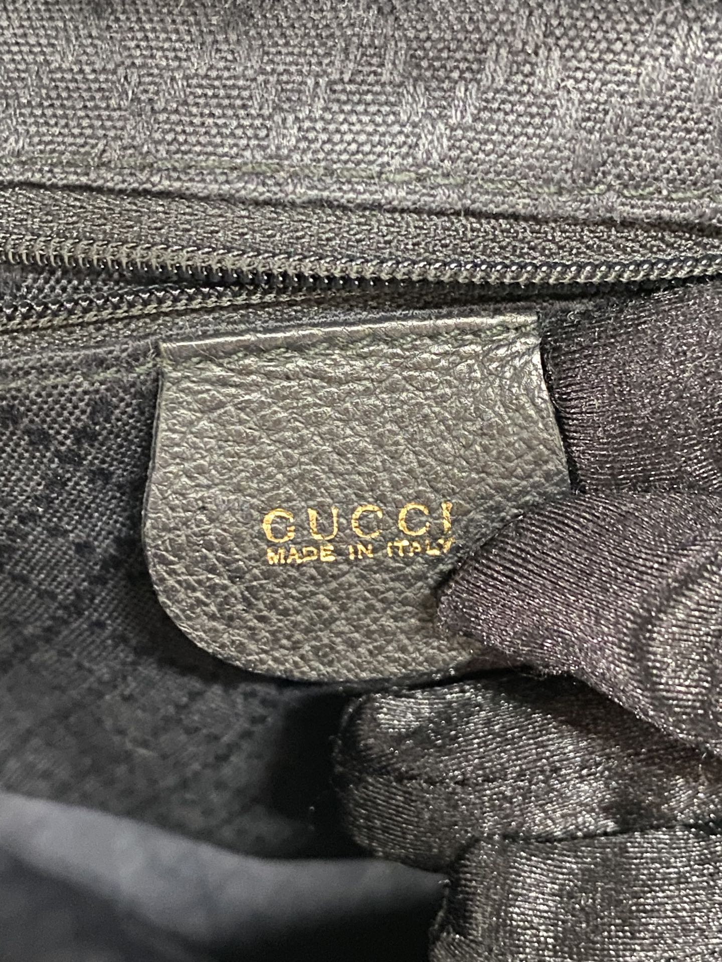 GUCCI Bamboo Handle Suede Backpack