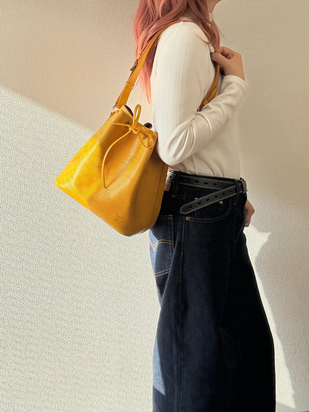 LOUIS VUITTON Epi Noé Leather Bucket Shoulderbag
