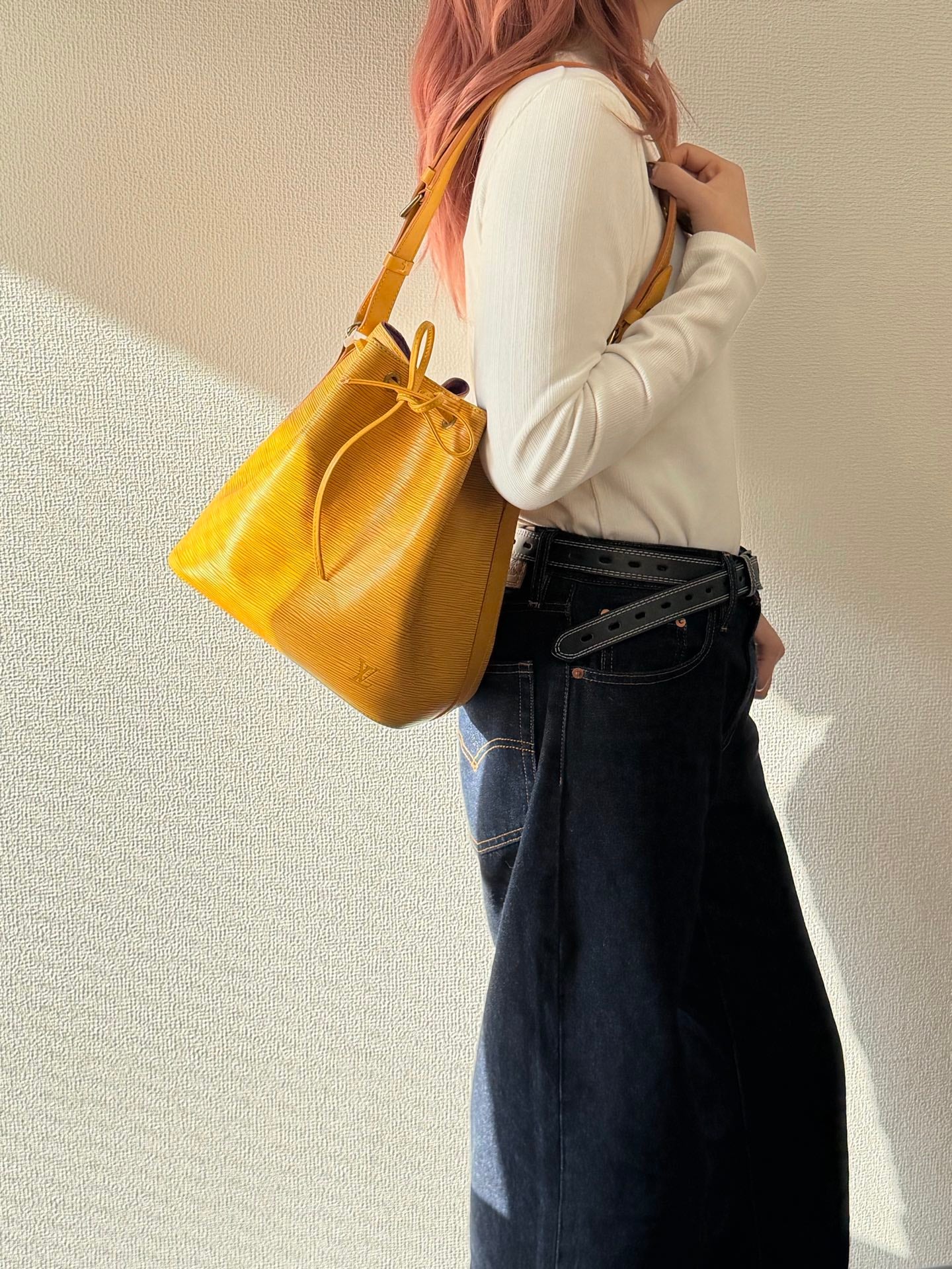 LOUIS VUITTON Epi Noé Leather Bucket Shoulderbag