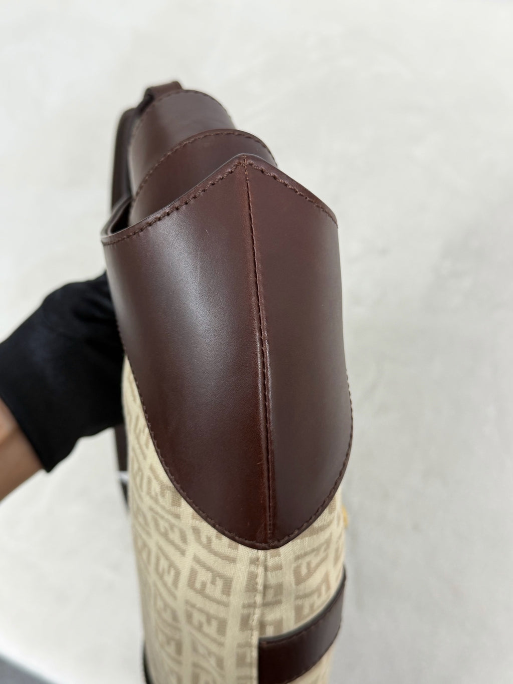 FENDI Zucchino Canvas Handbag