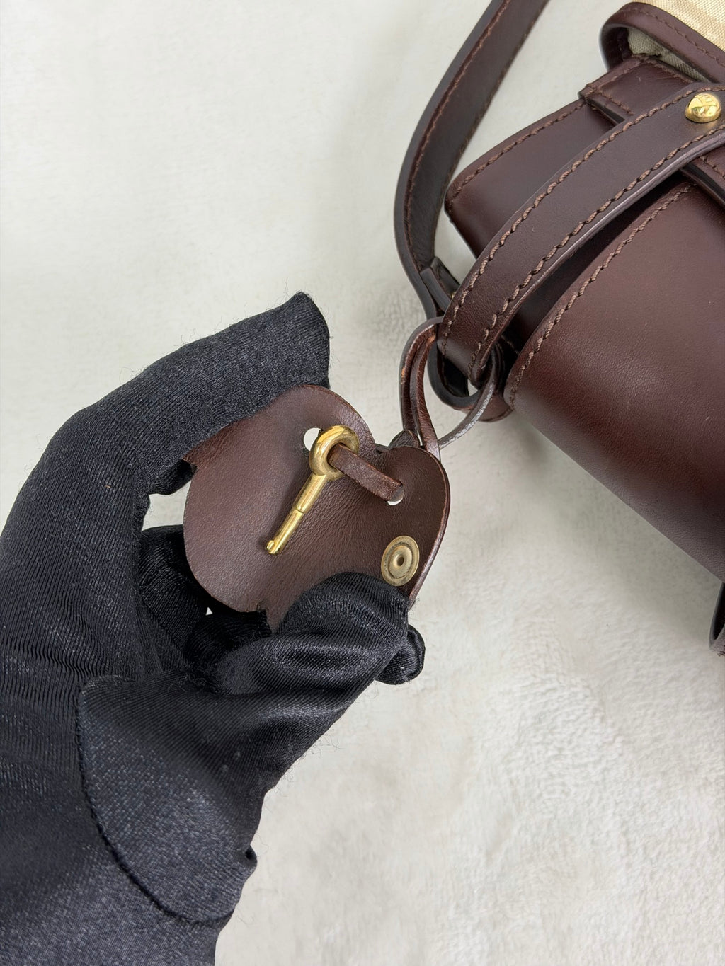 FENDI Zucchino Canvas Handbag