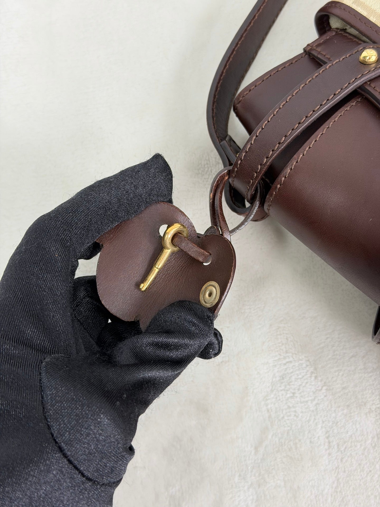 FENDI Zucchino Canvas Handbag