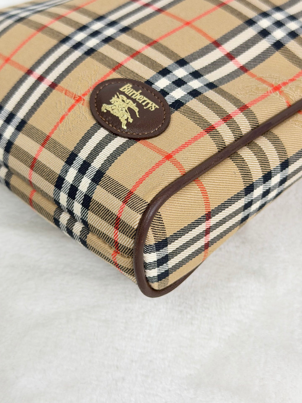 BURBERRY Check Pattern Clutch