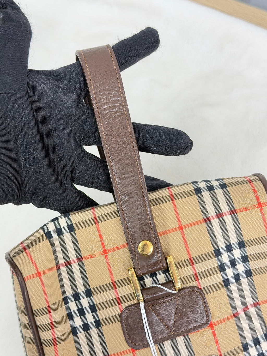 BURBERRY Check Pattern Clutch